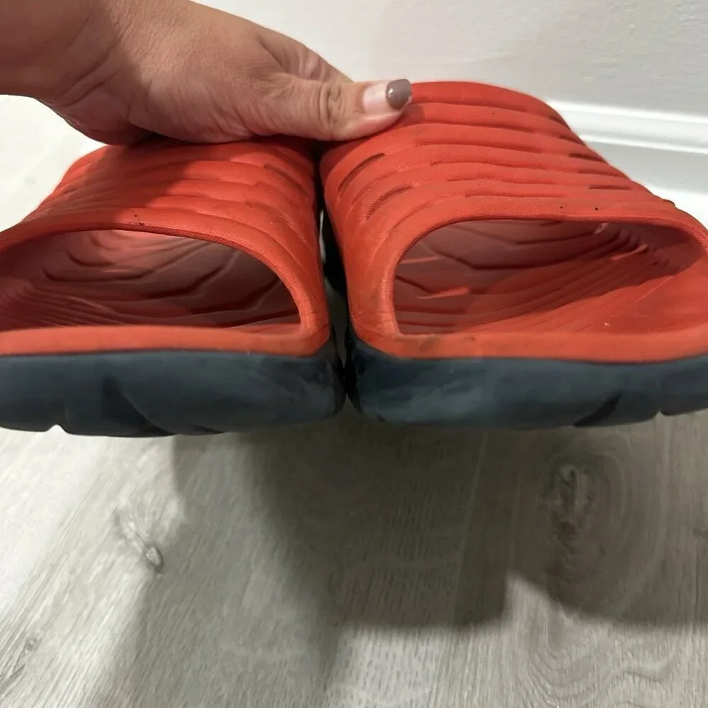 Hoka One Ora Recovery Orange Red Slide Sandals Mens 14‎ Blue Beach Summer Water